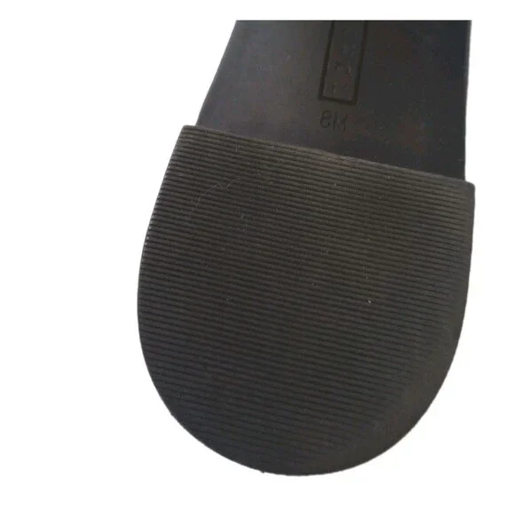 Tommy Hilfiger Black "Tricela" Flats Leather Slip Ons sz 8M Womens Sandals - Picture 7 of 8